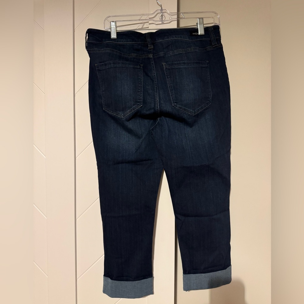 Liverpool Charlie Crop Skinny Jeans Rolled Cuff Dark Wash Petite 12/31 - Picture 5 of 7